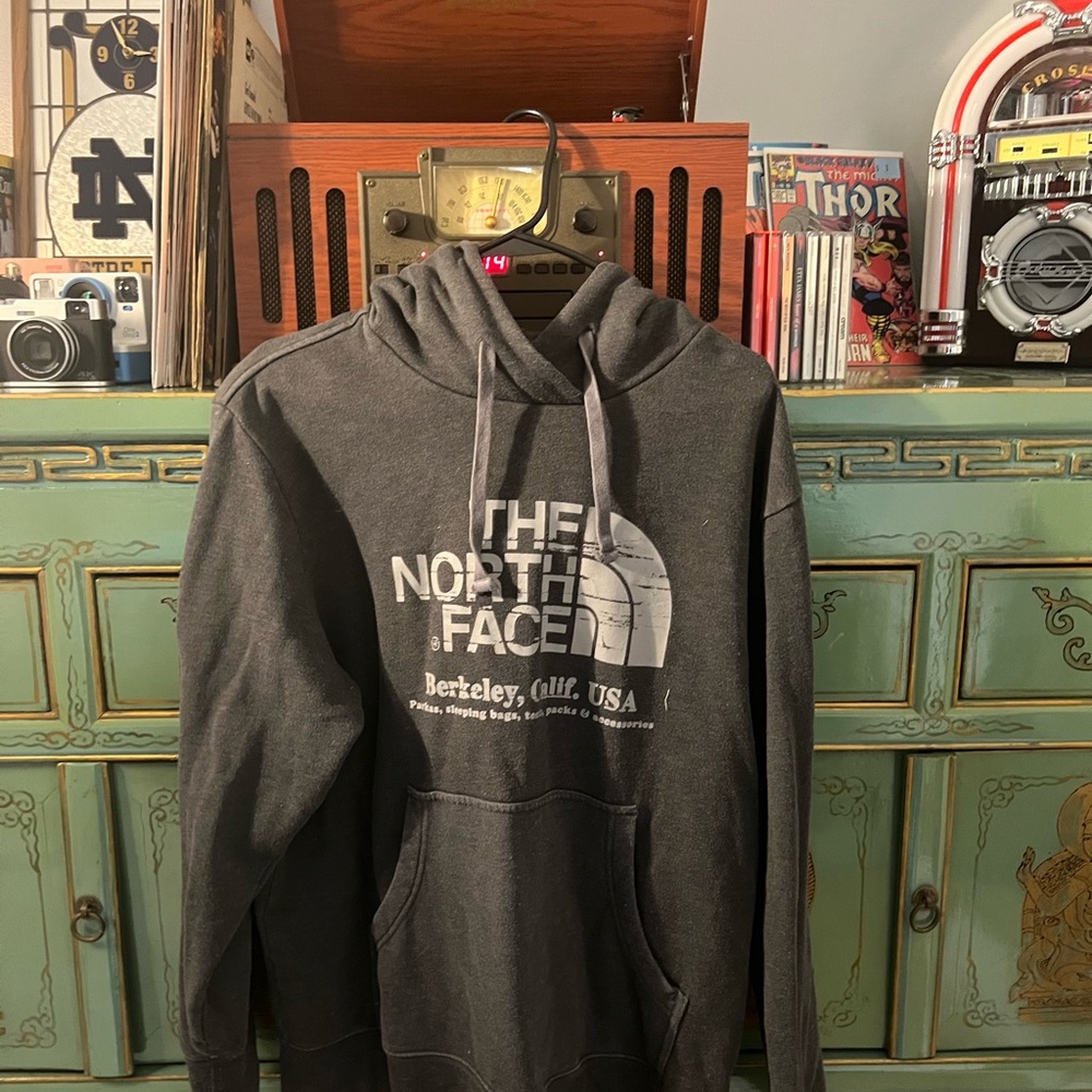 The North Face Gray Sweater with Iconic Logo